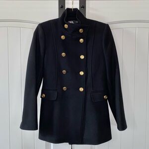 Zara Double Breasted Wool Coat